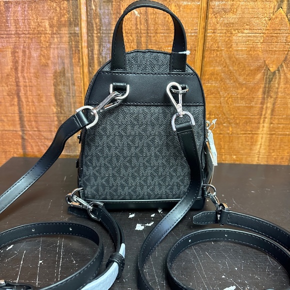 Michael Kors Signature Rhea Extra Small Backpack - Black - Picture 2 of 6